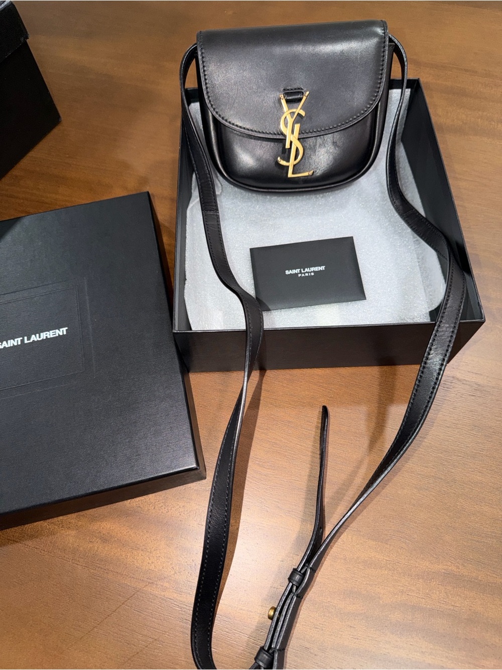 Saint Laurent Black Leather Mini Kaia Crossbody - Picture 4 of 16